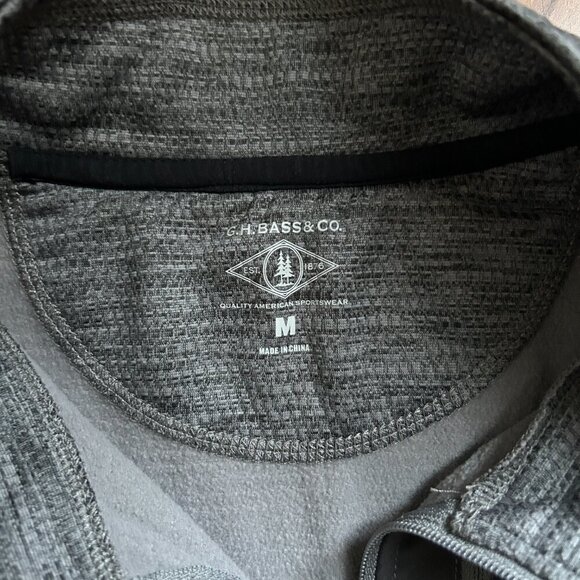 G.H. Bass Co. Quarter-zip Navy Gray Pullover Men's Medium - Picture 4 of 5